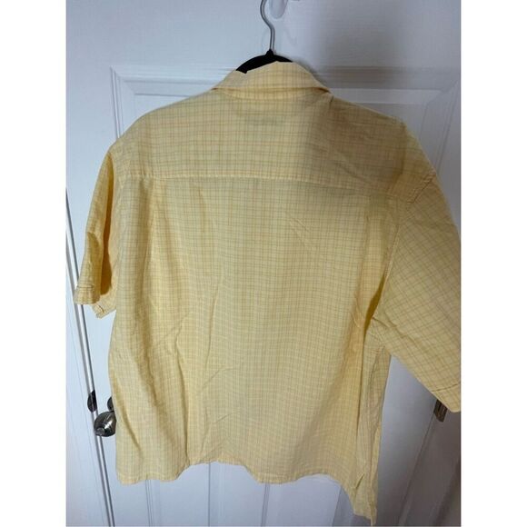 Eddie Bauer men’s shirt sleeve button up shirt yellow size large - Picture 2 of 6